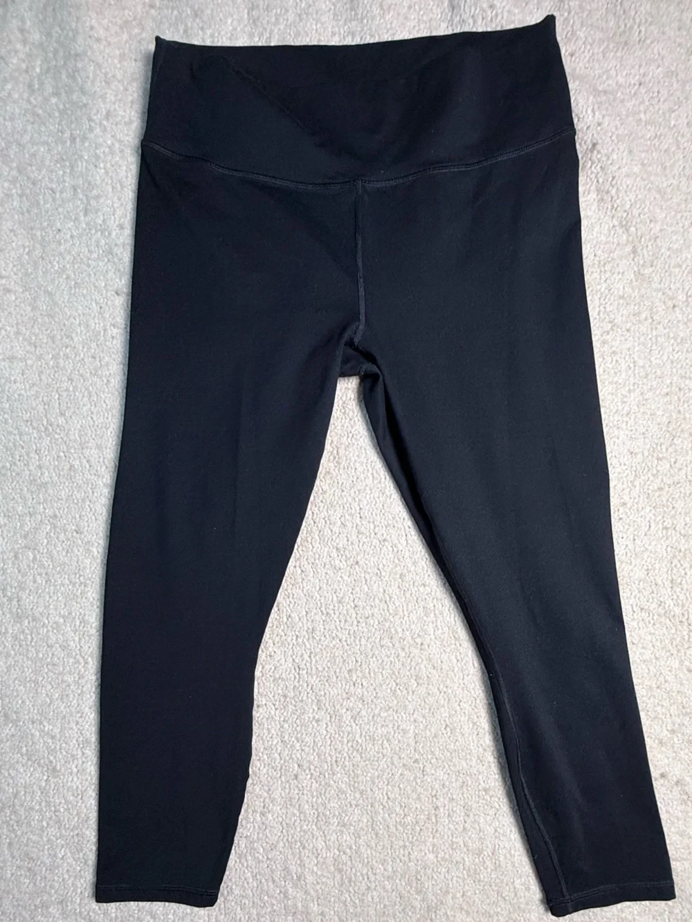Fabletics Oasis PureLux Ultra High Waisted 7/8 Black Athletic Leggings Sz XL